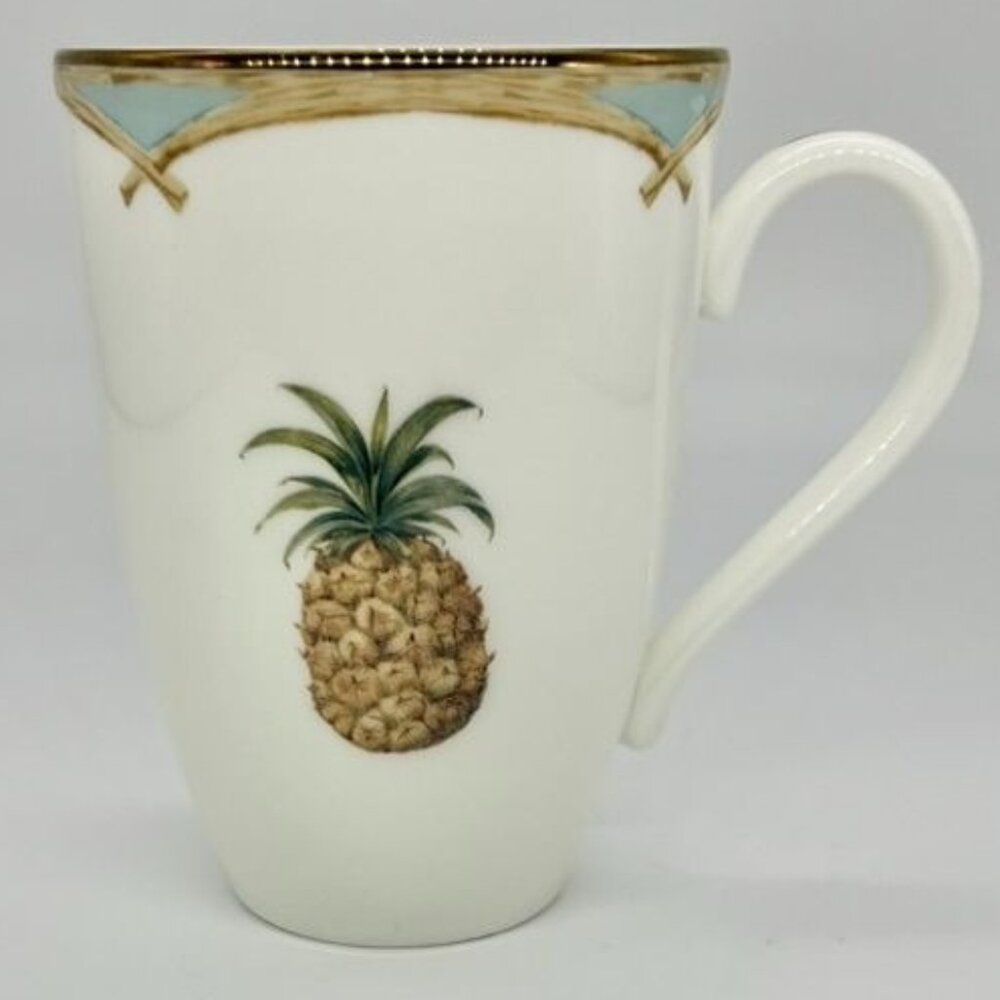 Lenox British Colonial Collection "Colonial Bamboo" Pineapple Coffee Mug Retired